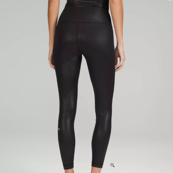 Lululemon Wunder Train HR 28” Special Edition Black Shine Foil - size 6 - Picture 4 of 10